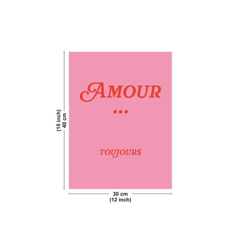 Affiche décorative “Amour Toujours” rose – Collection Amour – 99DECO