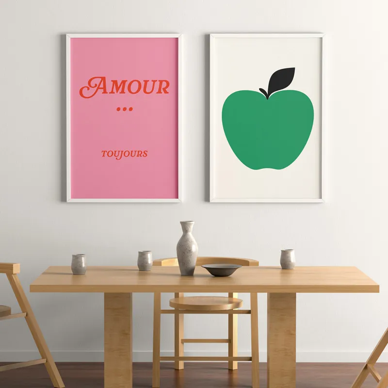 Affiche décorative “Amour Toujours” rose – Collection Amour – 99DECO