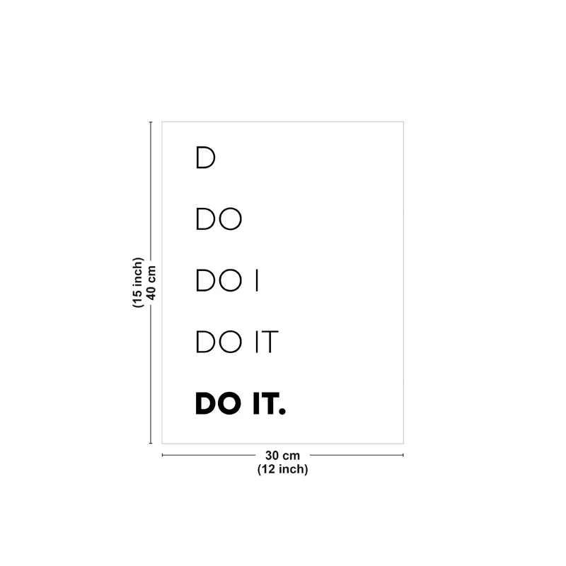 Affiche "Do It" blanc – Typographie moderne et minimaliste - 99DECO
