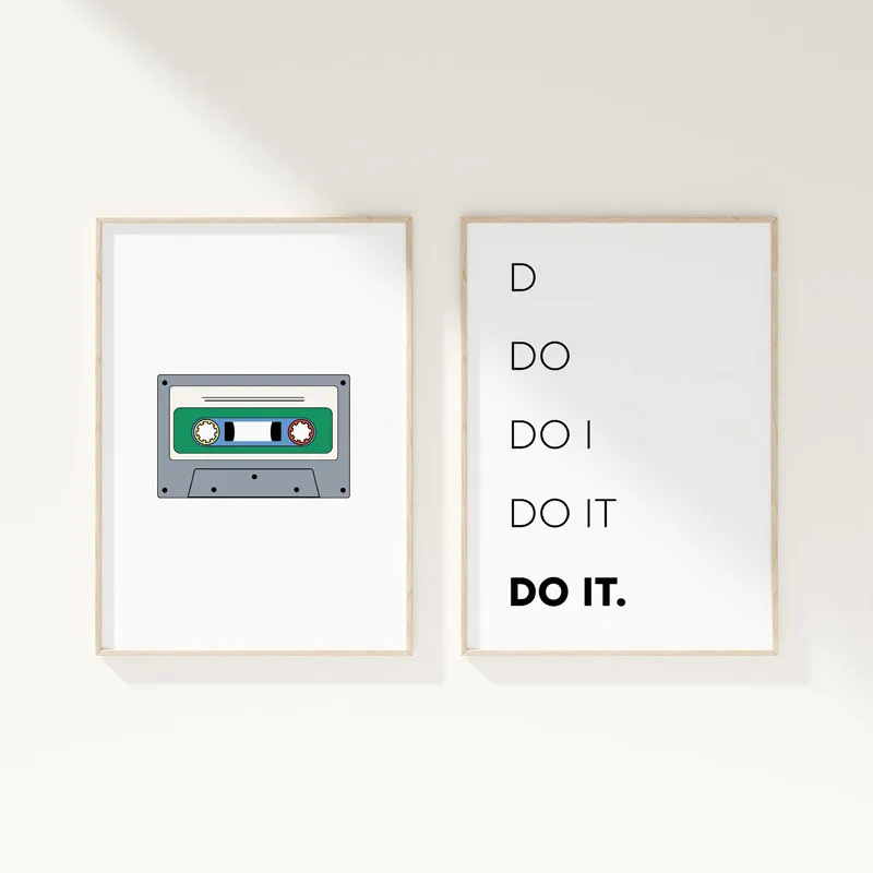 Affiche "Do It" blanc – Typographie moderne et minimaliste - 99DECO