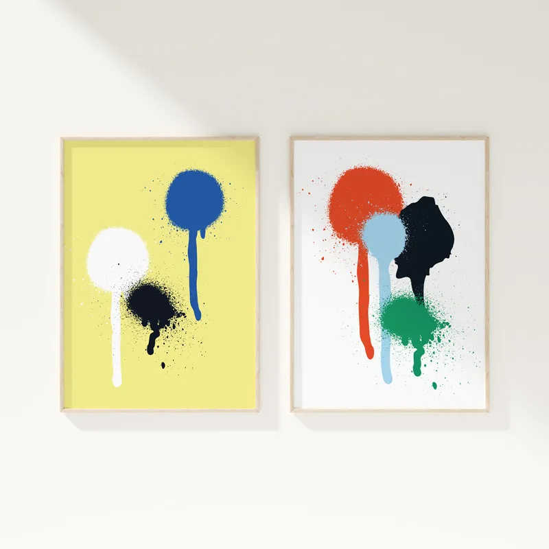 Affiche "Graffiti Jour" jaune – Street art moderne – 99DECO