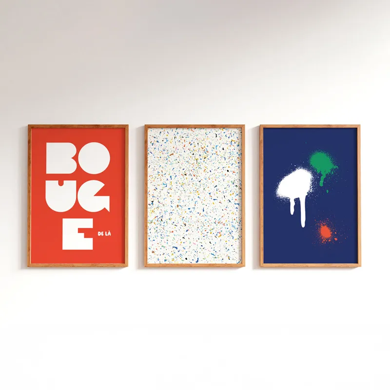 Affiche "Terrazzo Festival" beige – Motif terrazzo coloré – 99DECO