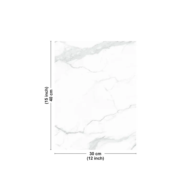 Affiche "Marbre Carrare" blanc – Effet marbre élégant – 99DECO
