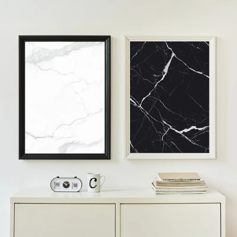 Affiche "Marbre Nocturne" noir – Motif marbre élégant – 99DECO