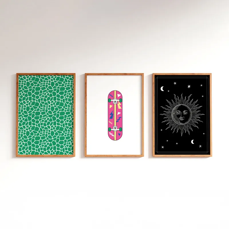 Affiche "Girafe Forêt" verte – Motif animalier moderne – 99DECO