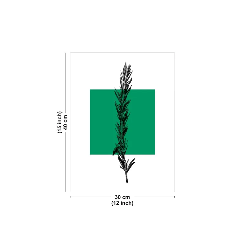 Affiche "Romarin" verte – Collection Végétal - 99DECO