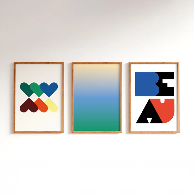 Affiche "Dégradé Horizon" vert – Collection Dégradé - 99DECO