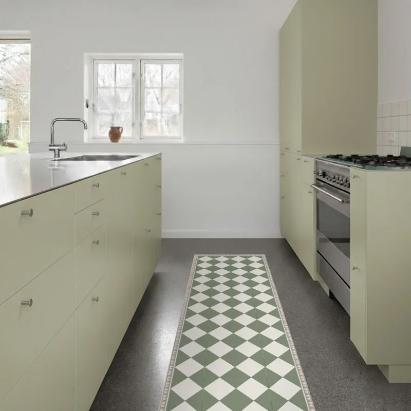 Tapis Vinyle de cuisine Rétro - Motif damier - 99DECO
