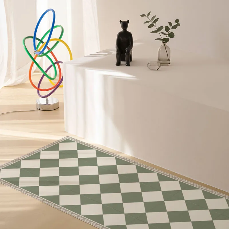 Tapis Vinyle de cuisine Rétro - Motif damier - 99DECO