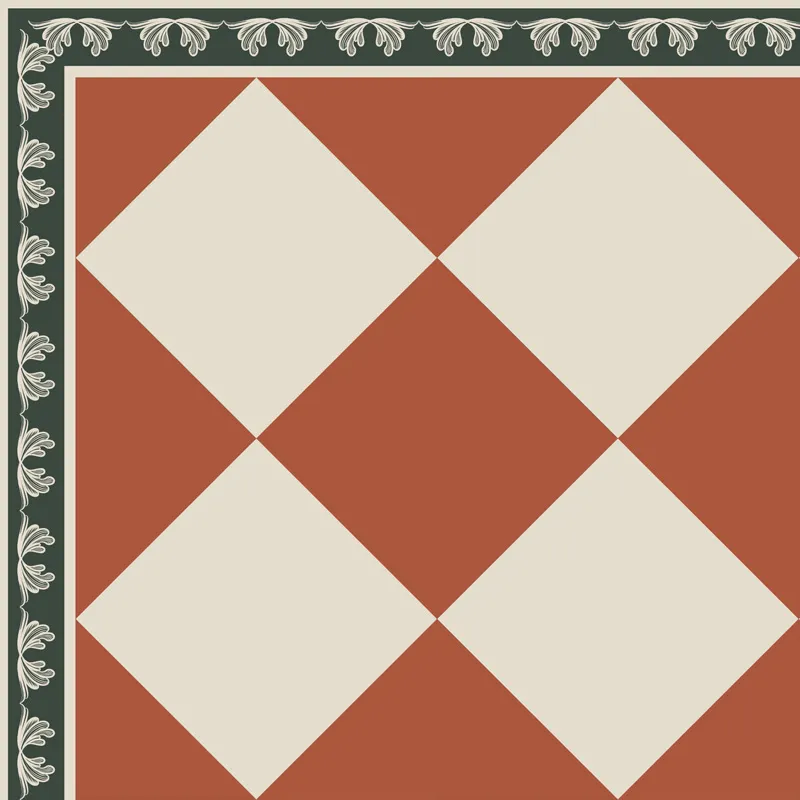 Tapis Vinyle de cuisine Rétro - Motif damier - 99DECO