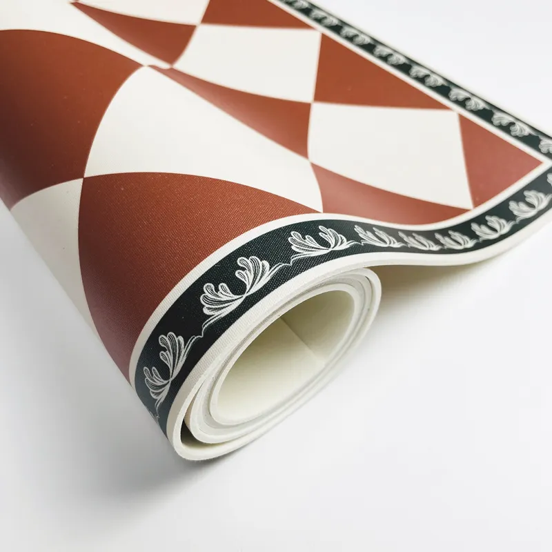 Tapis Vinyle de cuisine Rétro - Motif damier - 99DECO