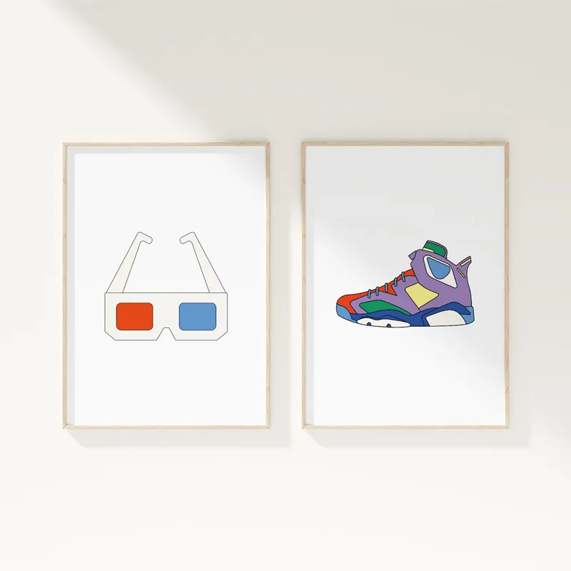 Affiche "Vision 3D" blanc – Collection Vintage – 99DECO