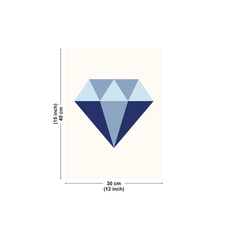 Affiche "Diamant" bleu – Collection Vintage - 99DECO