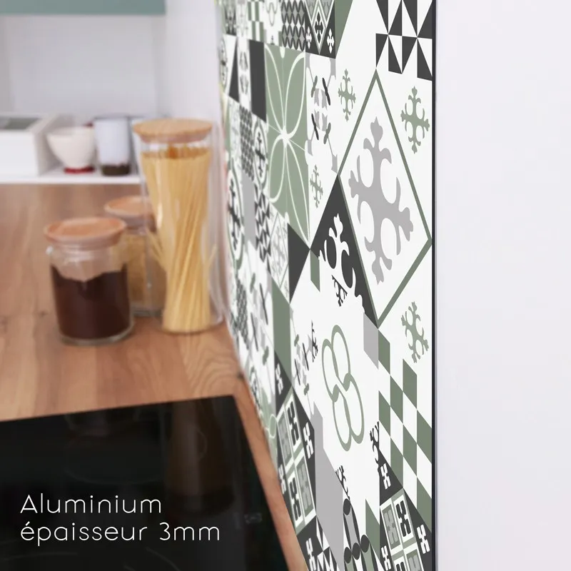 Crédence cuisine Ciment Style en aluminium composite - 99DECO