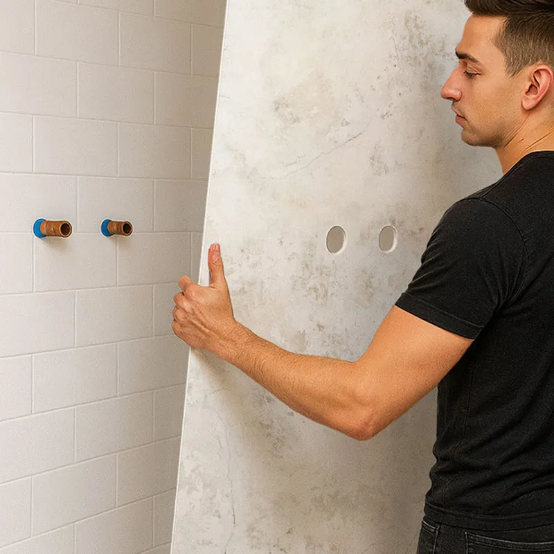 Panneau mural de douche New Trashwall - Effet béton minéral | 99DECO