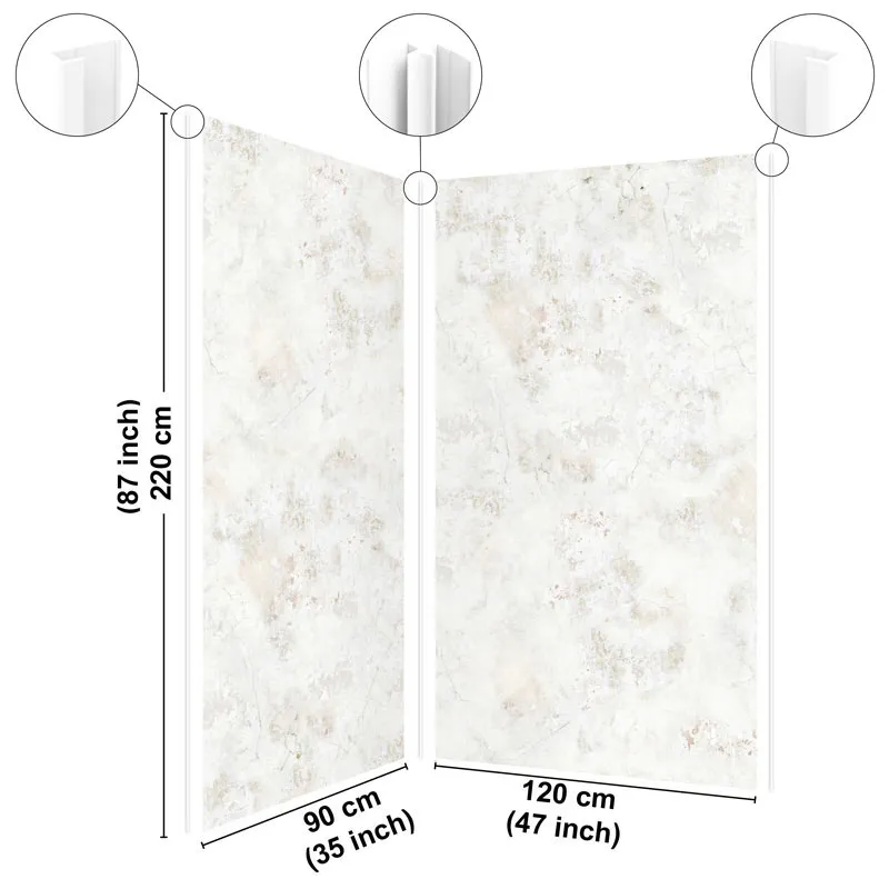 Panneau mural de douche New Trashwall - Effet béton minéral | 99DECO