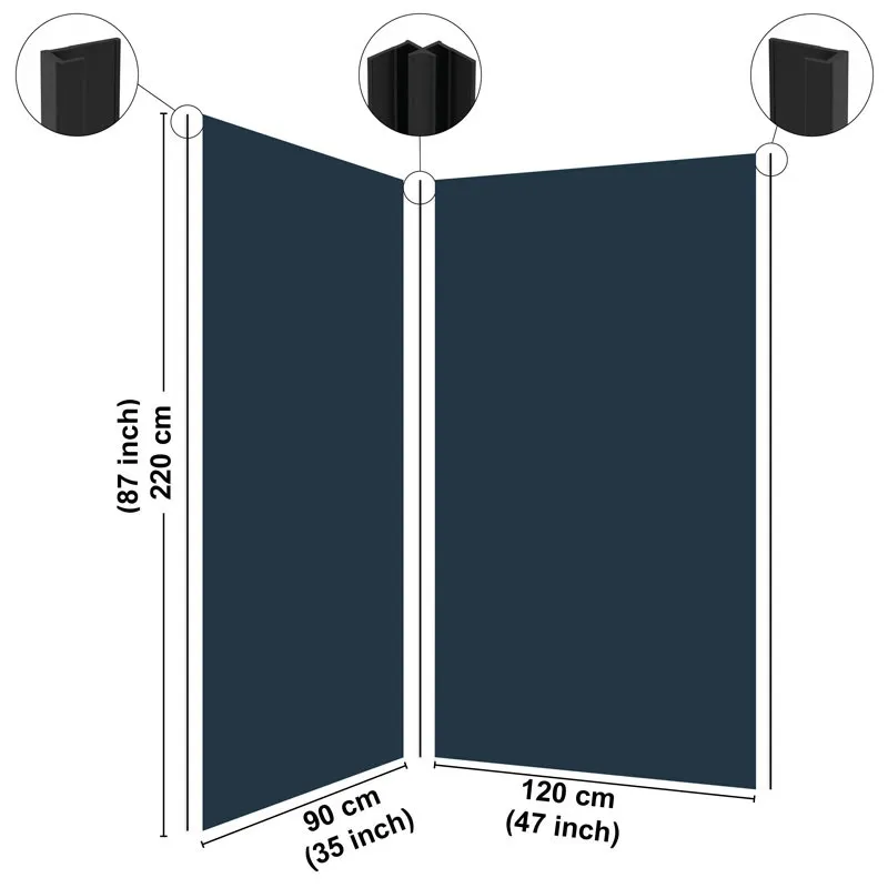 Panneau mural de douche Essentiel - Bleu Nuit | 99DECO