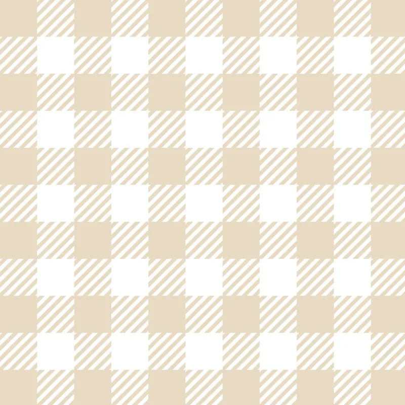 Crédence Carreaux Vichy Beige en aluminium - Motif vichy - 99Déco