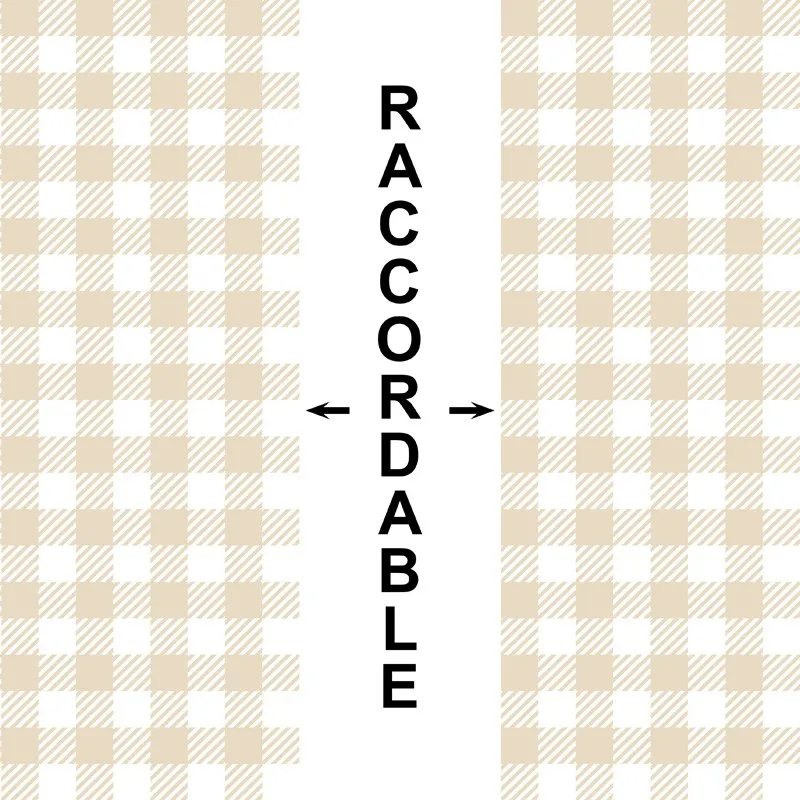 Crédence Carreaux Vichy Beige en aluminium - Motif vichy - 99Déco