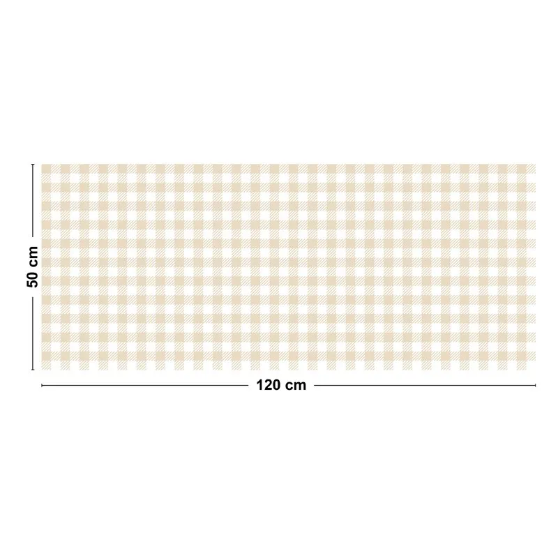 Crédence Carreaux Vichy Beige en aluminium - Motif vichy - 99Déco