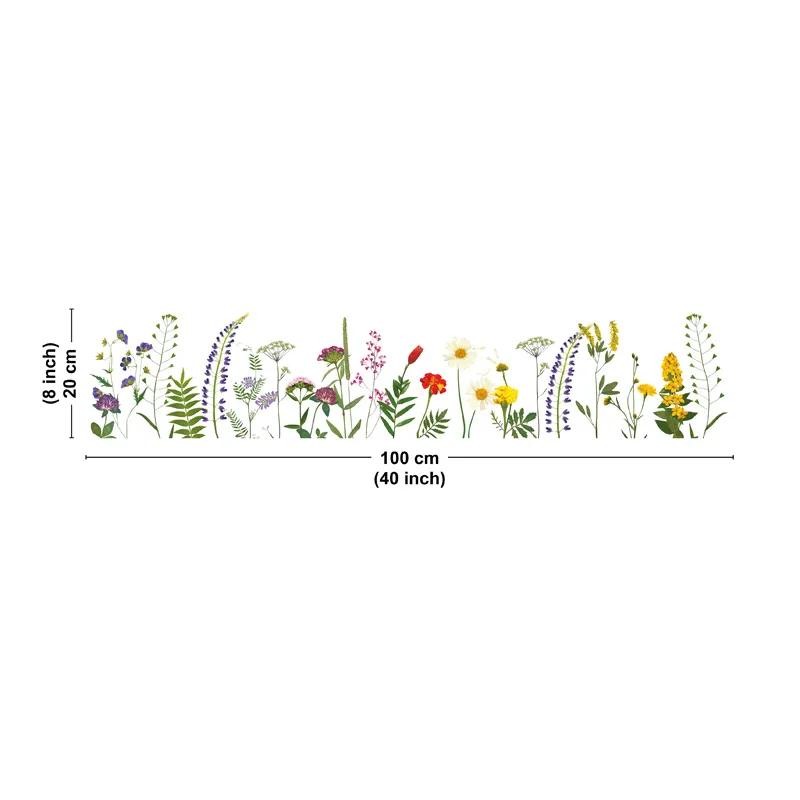 Crédence fleurs de Prairie en aluminium composite - 99Déco