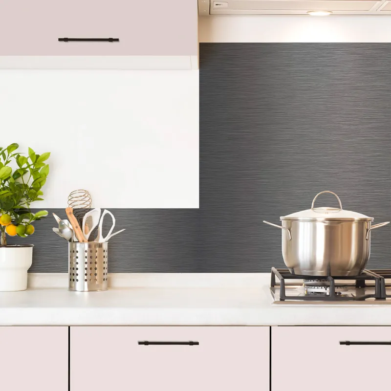 Crédence de cuisine Alu Brossé en aluminium - Effet inox - 99Déco