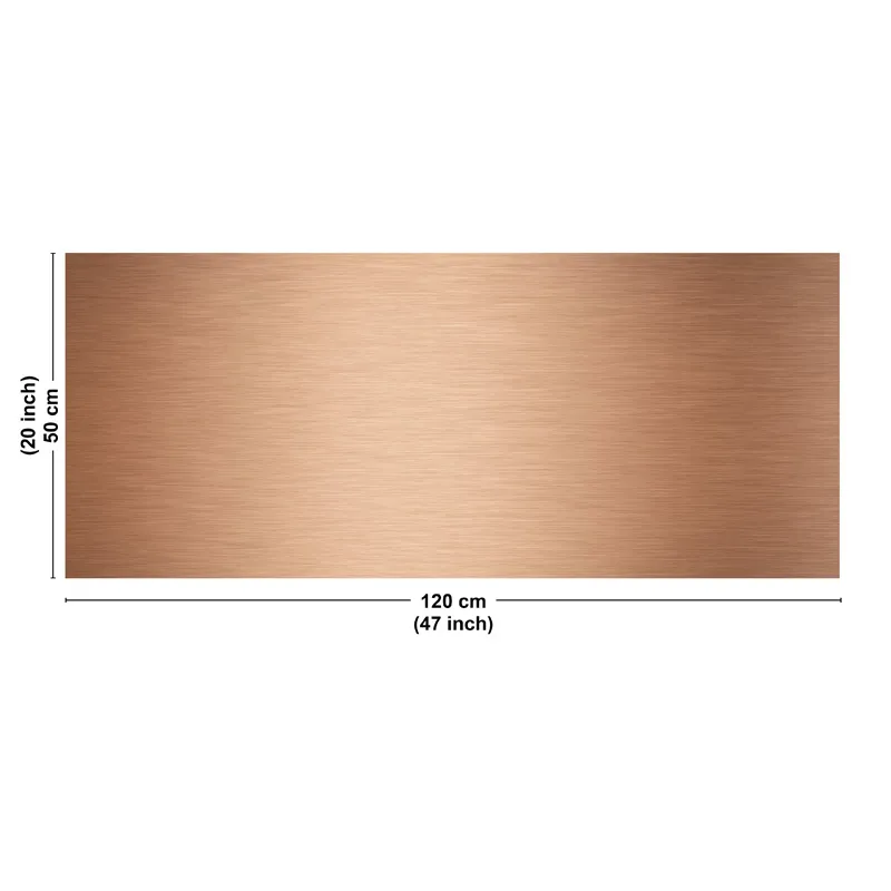 Crédence cuisine Alu Brossé  Gris, Anthracite, Or et Cuivre - 99Déco