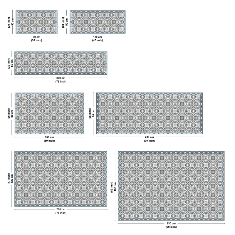 Tapis vinyle YAZIR DULCE carreaux de ciment - 99 Déco
