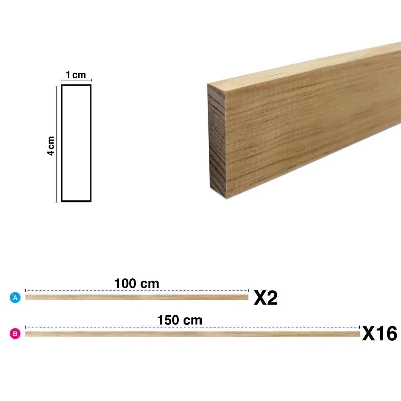Moulure Chic Iris A en Bois pour Décor Moderne | 99 Déco