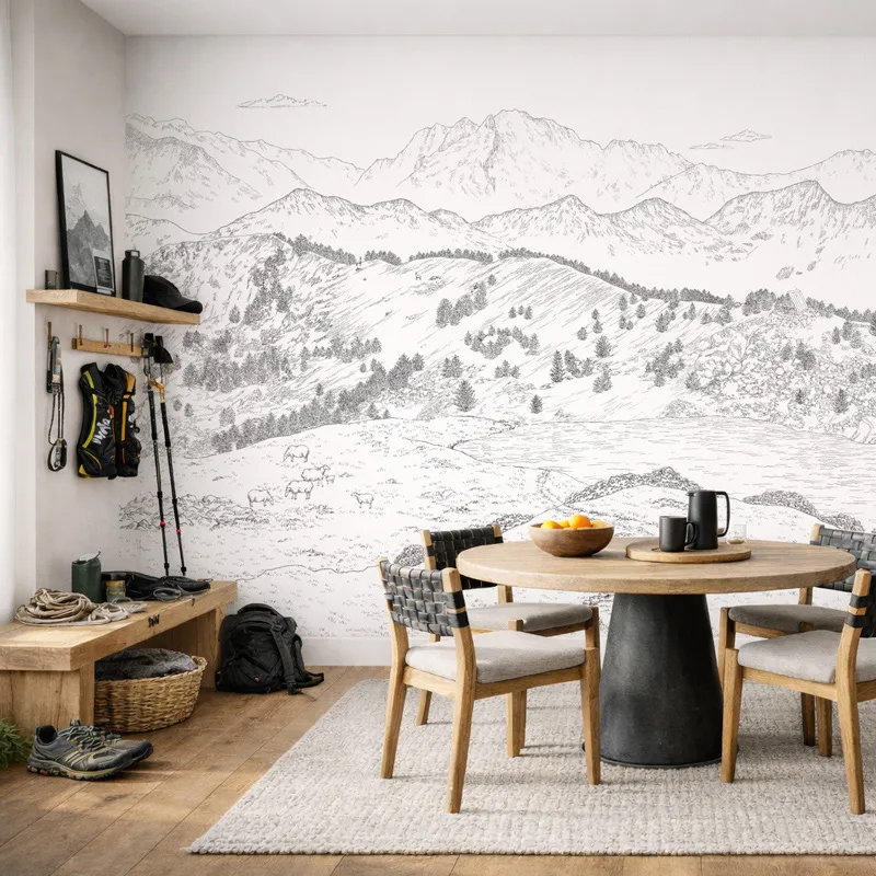 Papier peint panoramique Pyrénées - Paysage montagne - 99 Déco