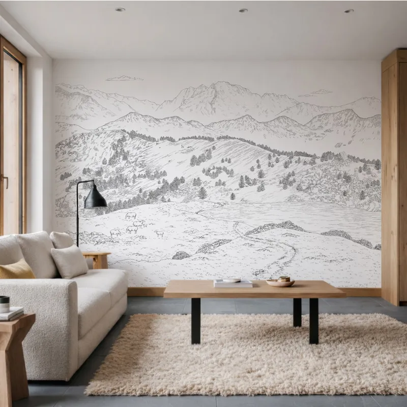 Papier peint panoramique Pyrénées - Paysage montagne - 99 Déco