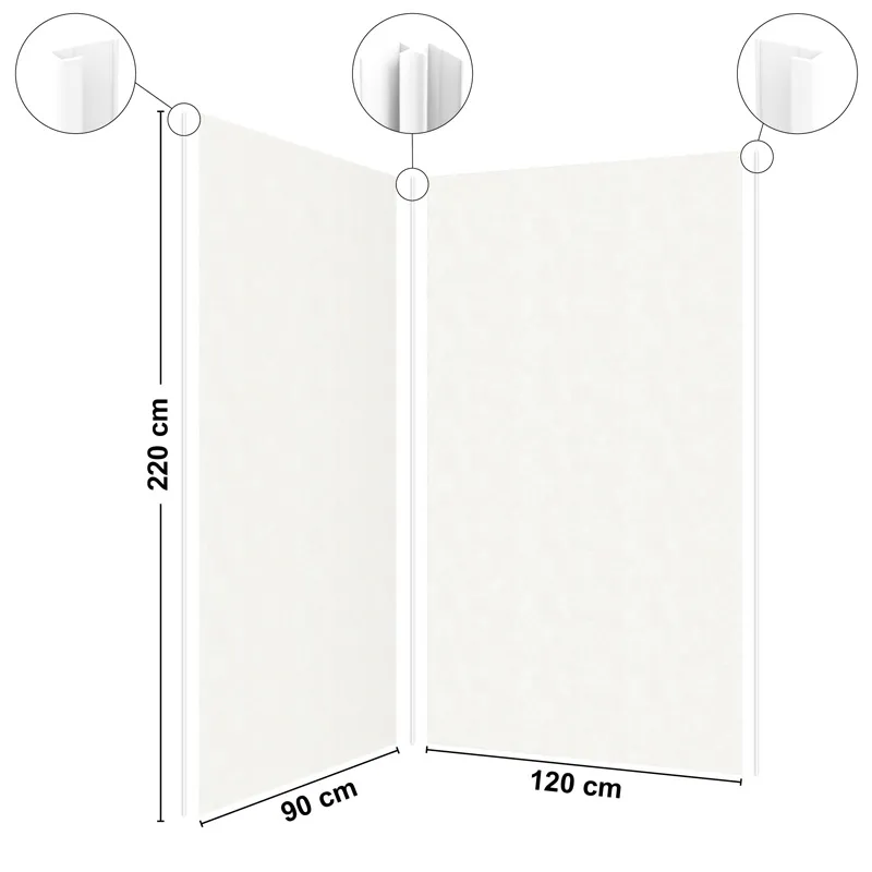 Panneau mural douche Pierre Claire | 99DECO