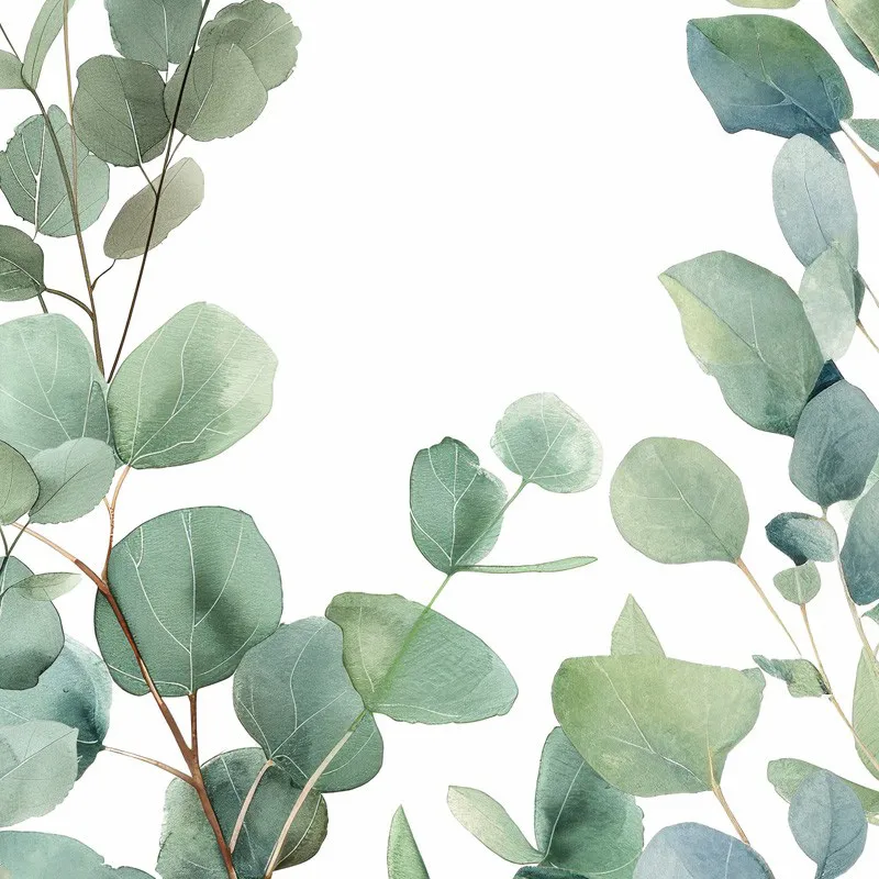 Panneau mural de douche Eucalyptus in Rain - Ambiance naturelle | 99DECO