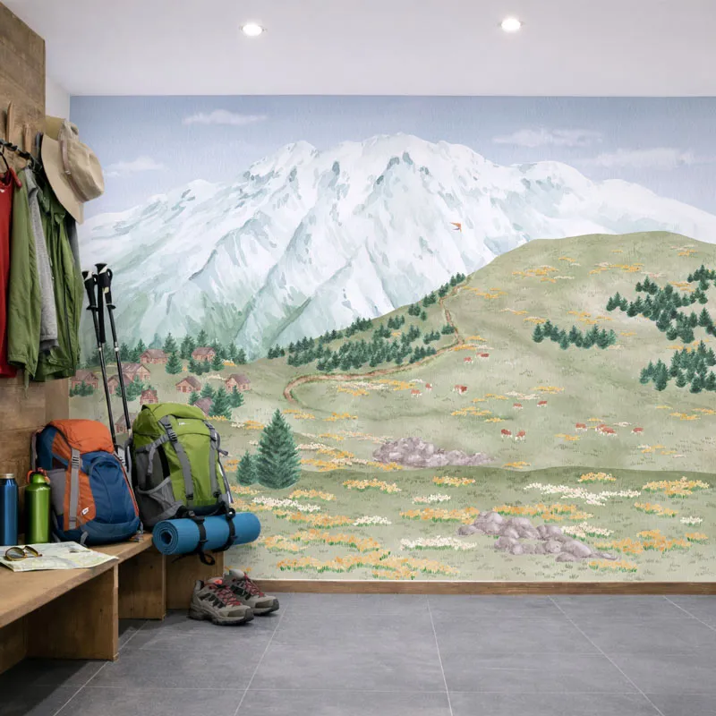 Papier peint panoramique Les Alpes - Paysage montagne - 99 Déco