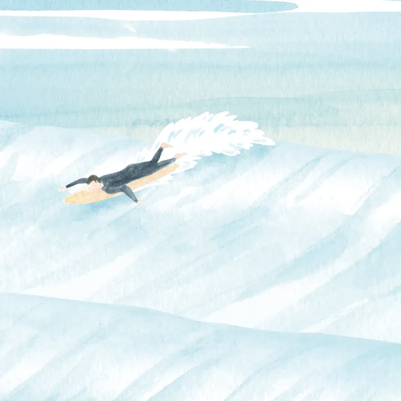 Panneau mural de douche Vagues Sunset - Paysage marin | 99 Déco