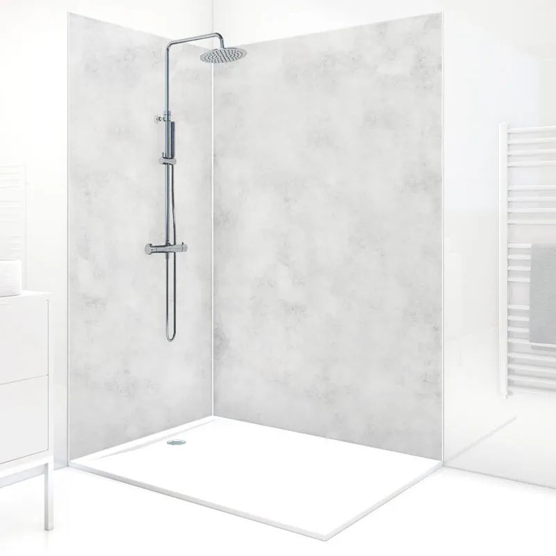 Panneau mural de douche Béton Clair - Effet béton lumineux | 99 Déco