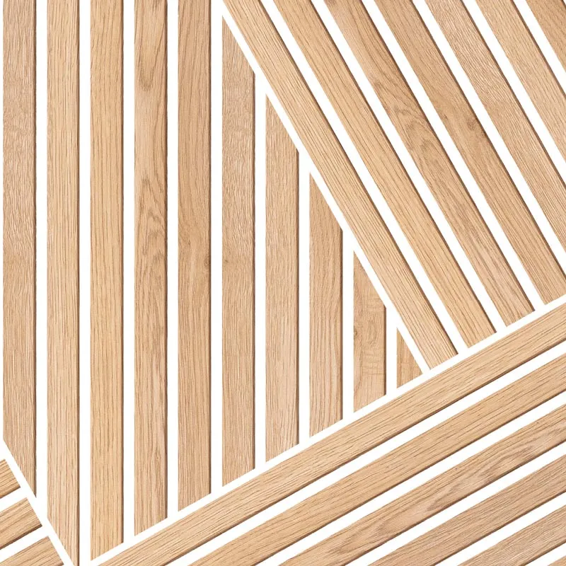 Panneau mural de douche Ikigai Blanc - Design graphique bois clair | 99 Déco