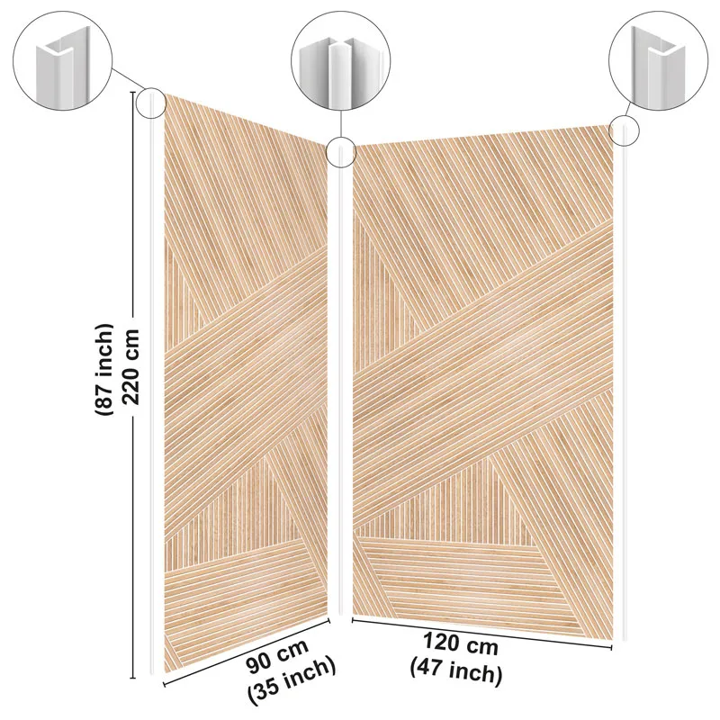 Panneau mural de douche Ikigai Blanc - Design graphique bois clair | 99 Déco