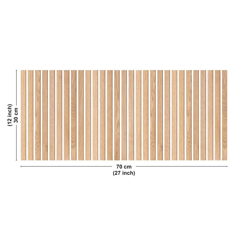 Crédence salle de bain Japandi Blanc en PVC et Aluminium – effet bois – 99DECO