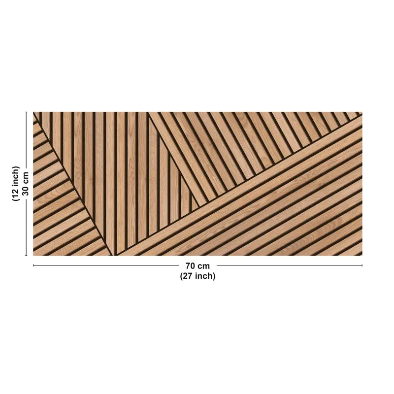 Crédence salle de bain Ikigai Noir en PVC et Aluminium – effet bois – 99DECO