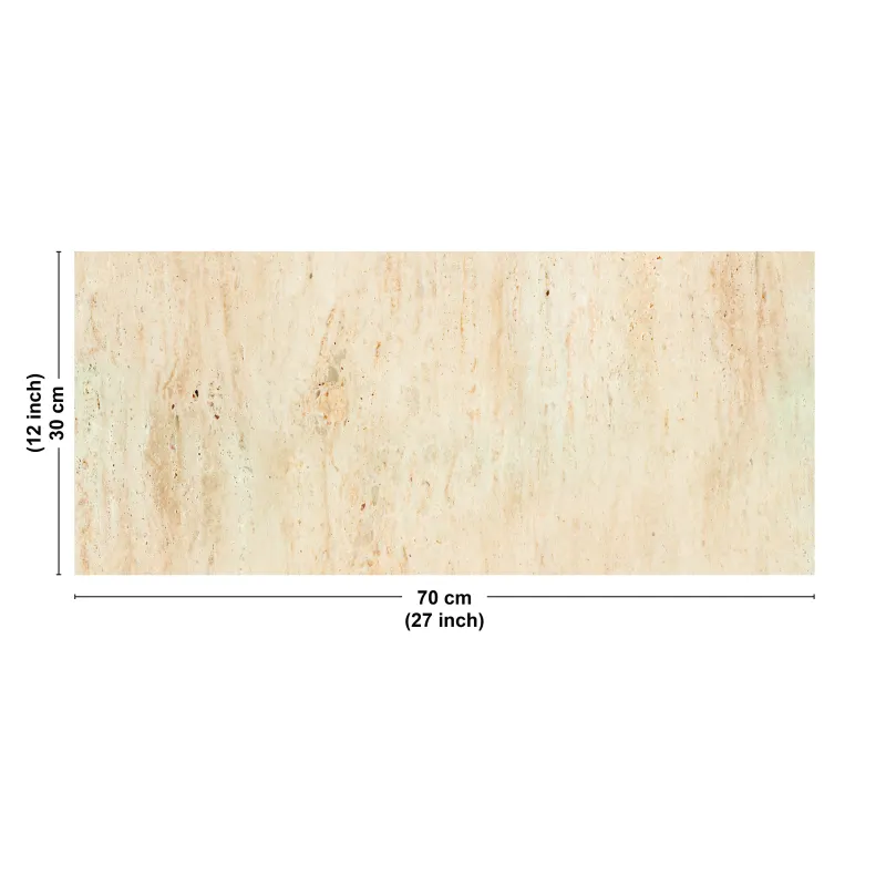 Crédence salle de bain Travertin en PVC et Aluminium – effet pierre – 99DECO