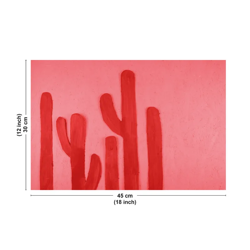 Set de table Cactus Rouge - Motif végétal rouge et rose - 99 Déco