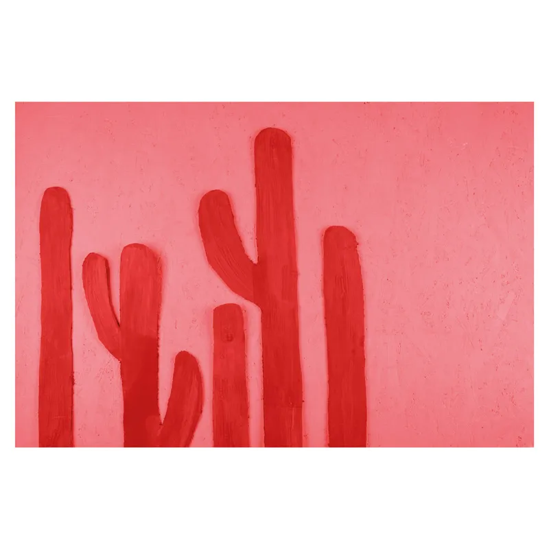Set de table Cactus Rouge - Motif végétal rouge et rose - 99 Déco