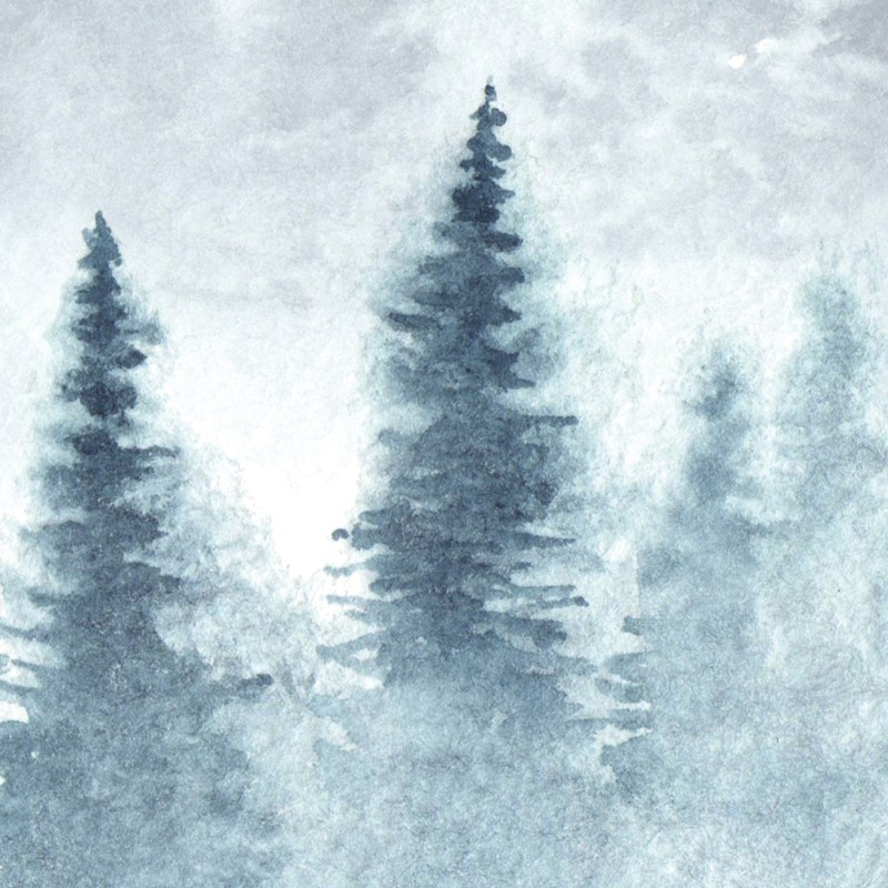 Papier peint panoramique sapin nordique