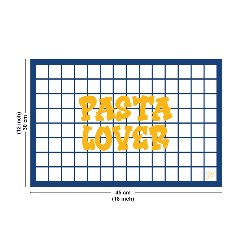 Set de table Pasta Lover - Motif quadrillé bleu - 99 Déco