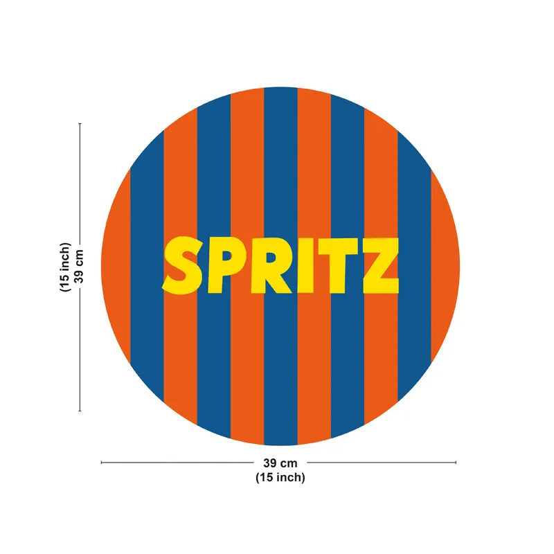 Set de table Spritz - Motif rayures orange et bleu - 99 Déco