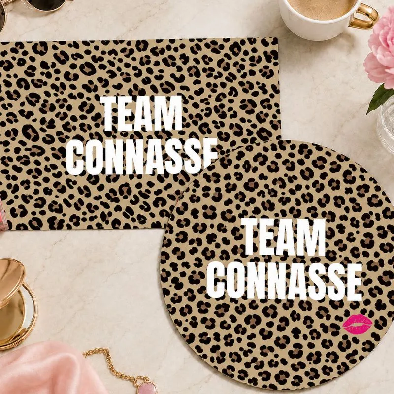 Set de table Team Connasse - Motif léopard - 99 Déco