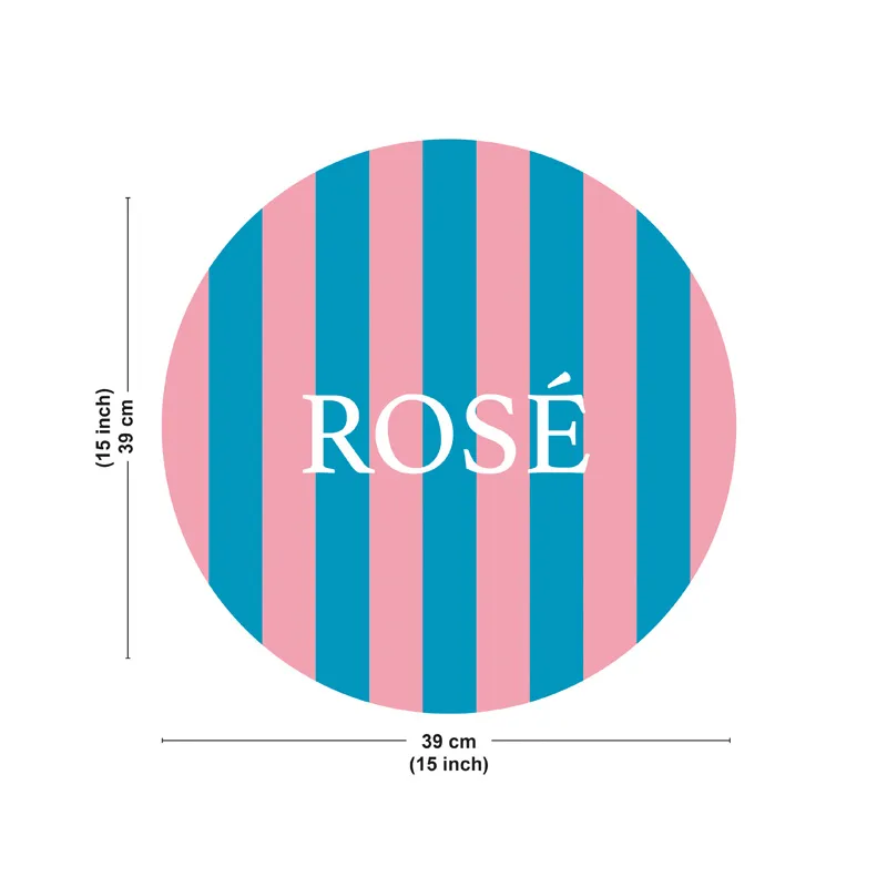 Set de table Rosé - Motif rayures rose et bleu - 99 Déco
