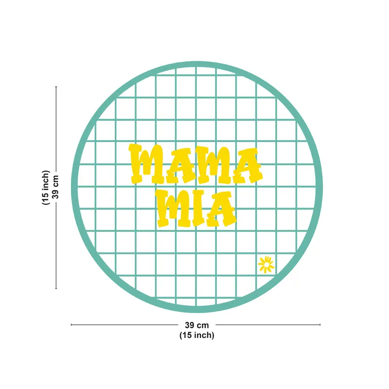 Set de table Mama Mia - Motif quadrillé vert - 99 Déco