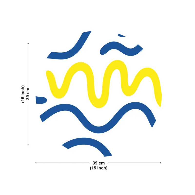 Set de table Sahara Bleu - Motif vagues bleu et jaune - 99 Déco